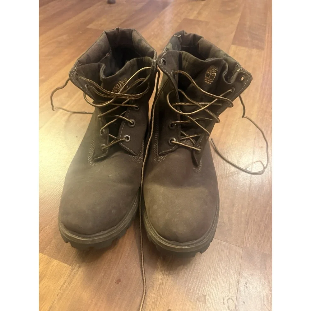 Timberland 6834A Men's Size 11 Brown Camo Lace Up Boots Lug Sole